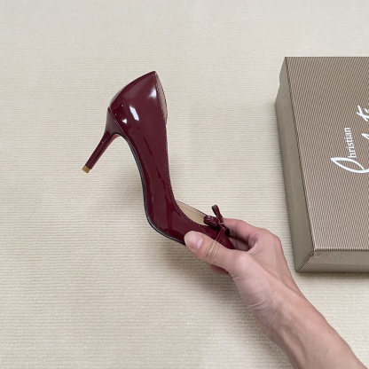 C Style Red Bottom Bow Pointed High Heel Sandals 6CM/8CM