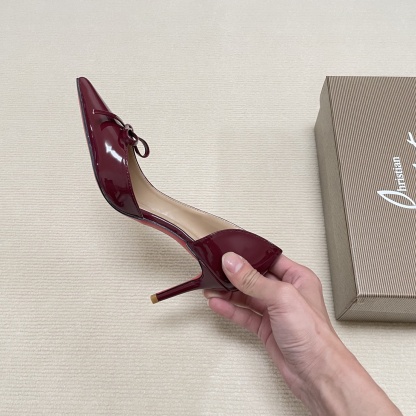 C Style Red Bottom Bow Pointed High Heel Sandals 6CM/8CM