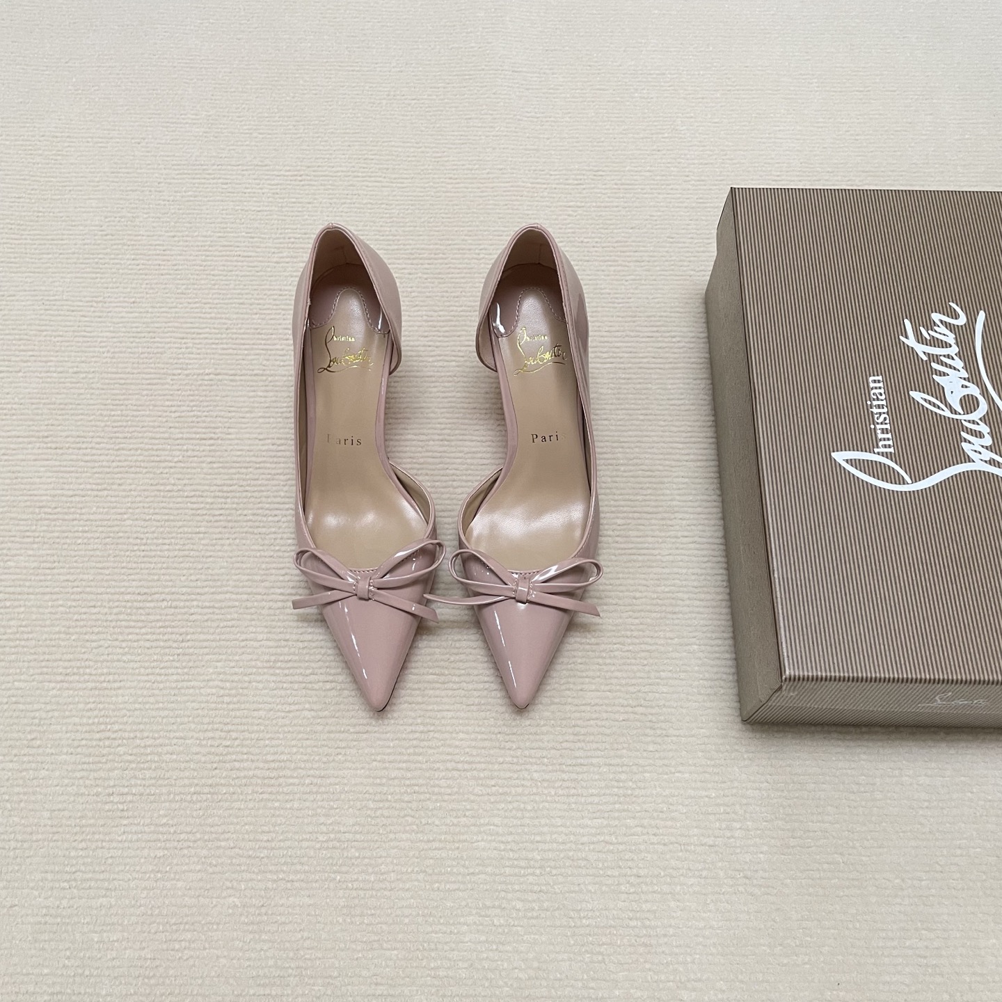 C Style Red Bottom Bow Pointed High Heel Sandals 6CM/8CM