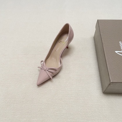 C Style Red Bottom Bow Pointed High Heel Sandals 6CM/8CM