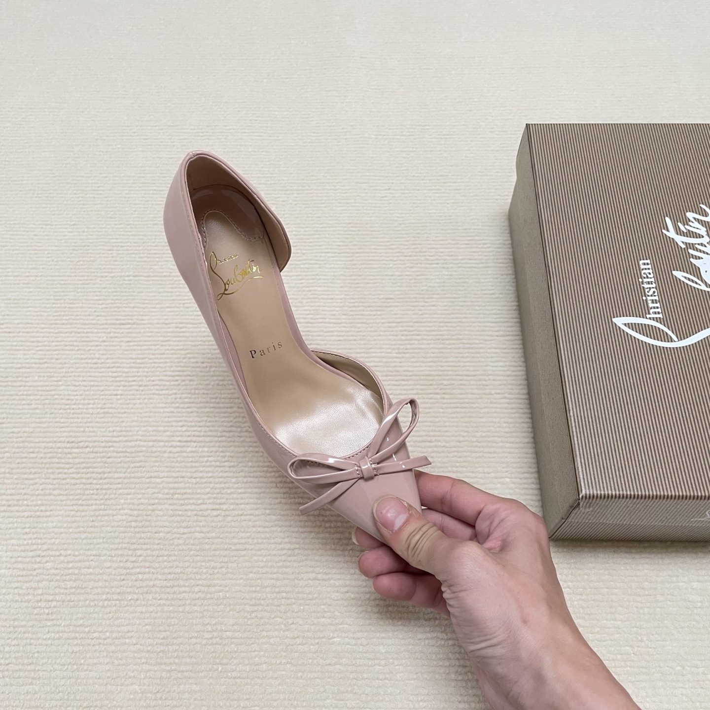 C Style Red Bottom Bow Pointed High Heel Sandals 6CM/8CM