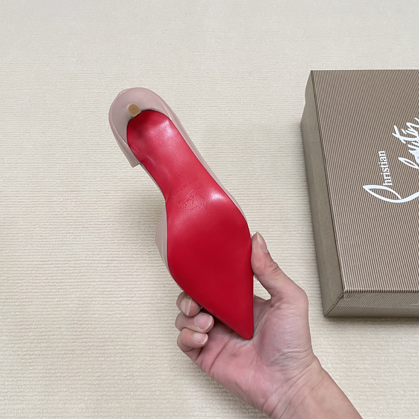 C Style Red Bottom Bow Pointed High Heel Sandals 6CM/8CM