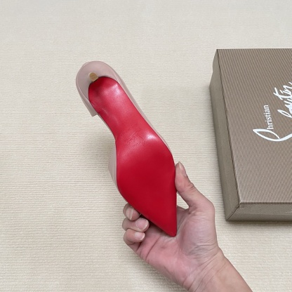 C Style Red Bottom Bow Pointed High Heel Sandals 6CM/8CM