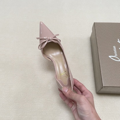 C Style Red Bottom Bow Pointed High Heel Sandals 6CM/8CM