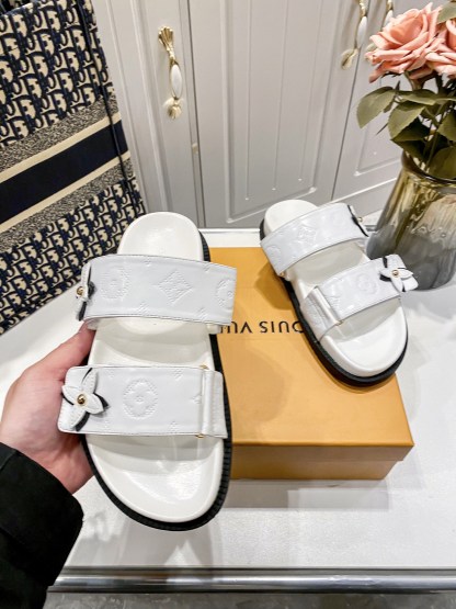 L Style flower velcro slippers