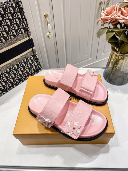 L Style flower velcro slippers