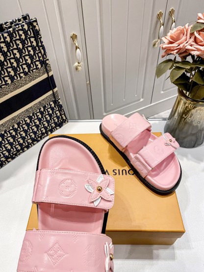 L Style flower velcro slippers