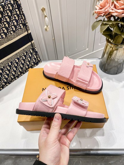 L Style flower velcro slippers