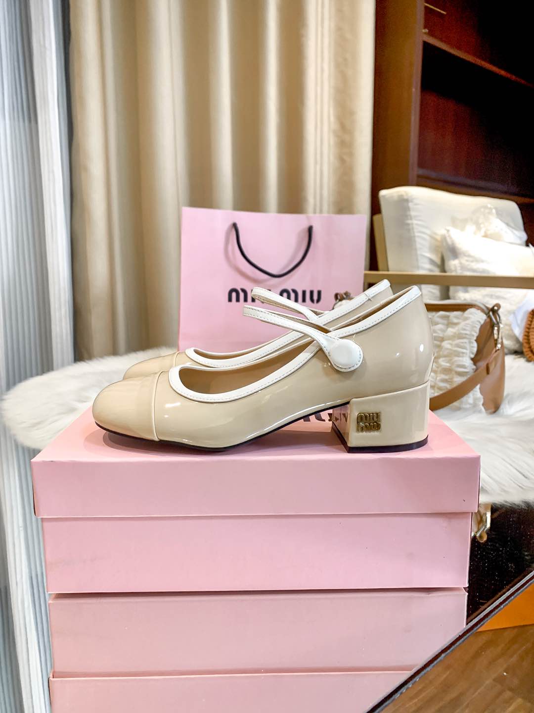 M Style Strap Chunky Heel Mary Jane Shoes