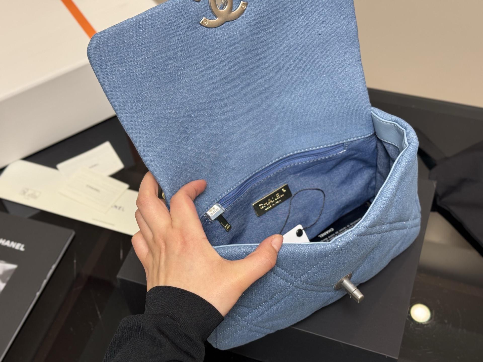 C Style Denim Bag size：30cm 25cm 20cm