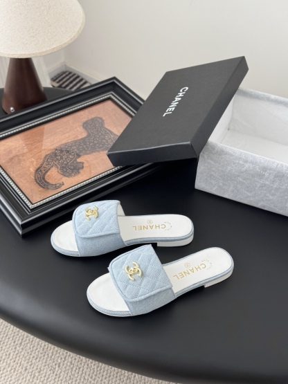 C Style Schoolbag buckle flip-flop flat slippers