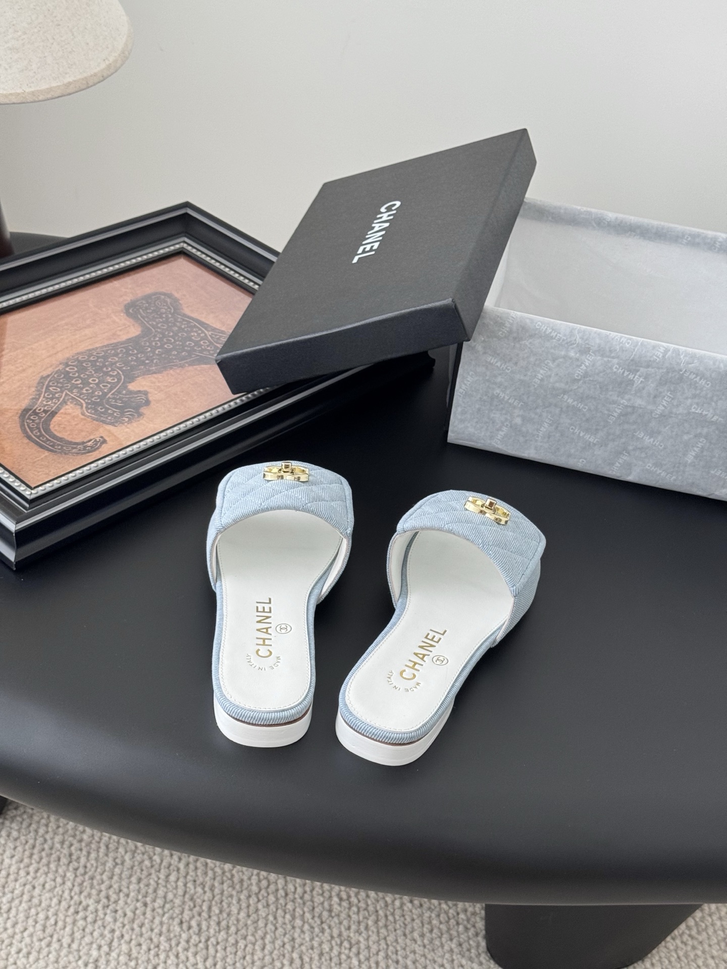 C Style Schoolbag buckle flip-flop flat slippers