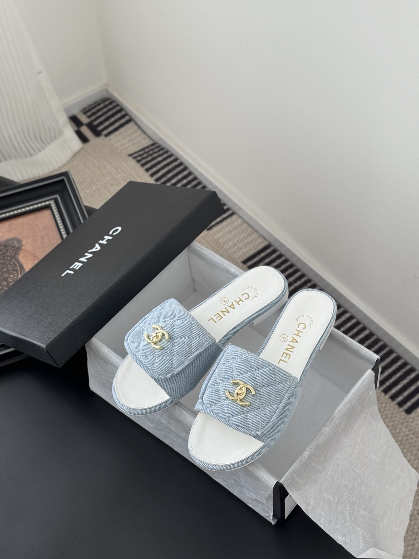 C Style Schoolbag buckle flip-flop flat slippers