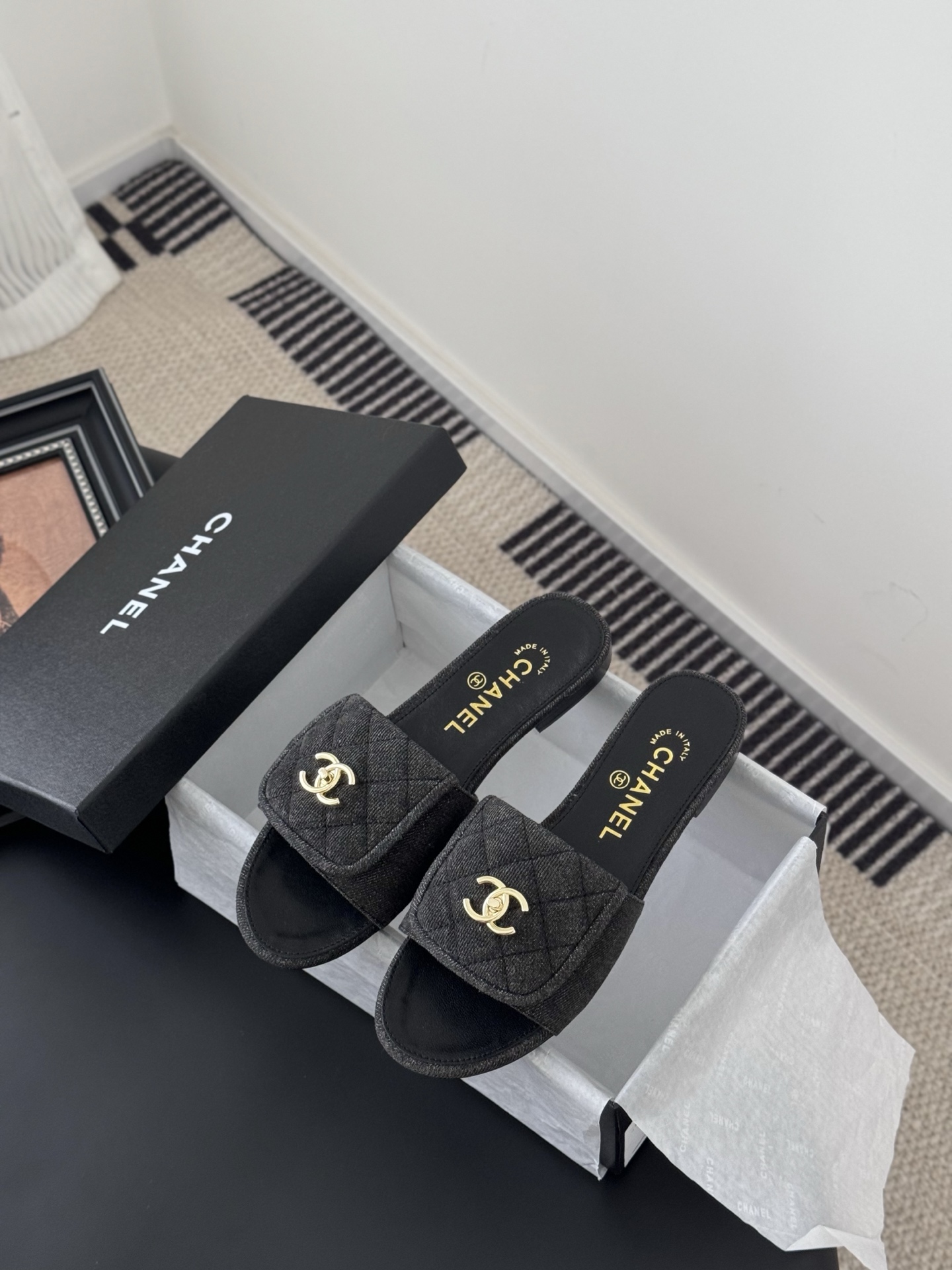 C Style Schoolbag buckle flip-flop flat slippers