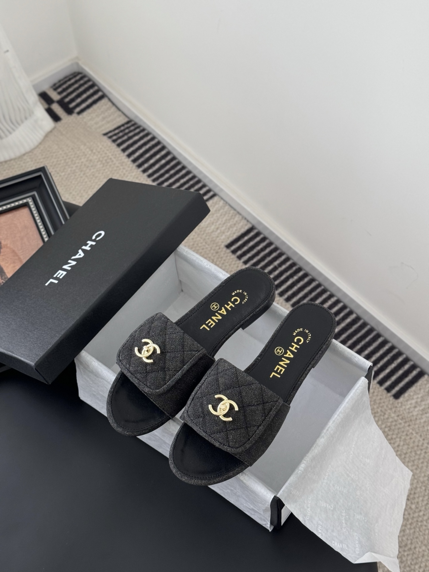 C Style Schoolbag buckle flip-flop flat slippers