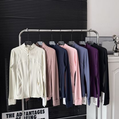 L style elastic slim collar jacket