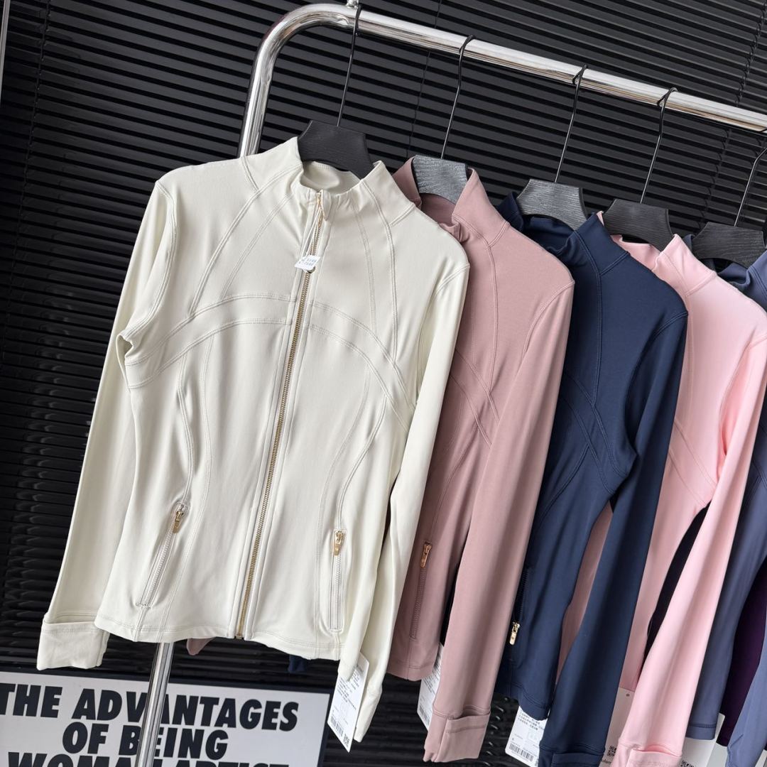 L style elastic slim collar jacket