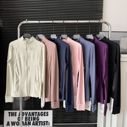 L style elastic slim collar jacket