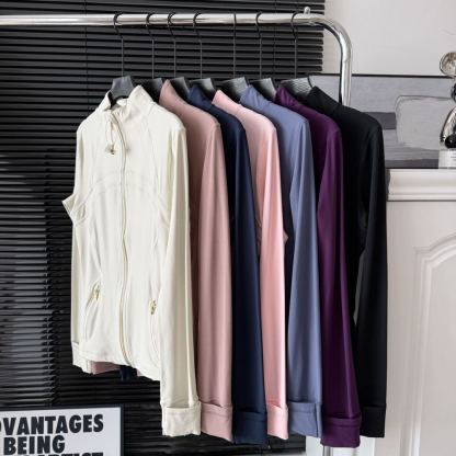 L style elastic slim collar jacket