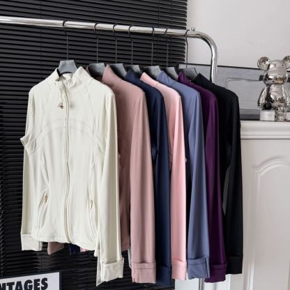 L style elastic slim collar jacket