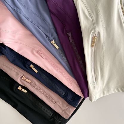 L style elastic slim collar jacket