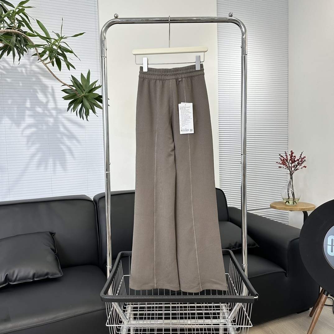 L style Threaded high waist wide leg pants Women's casual pants