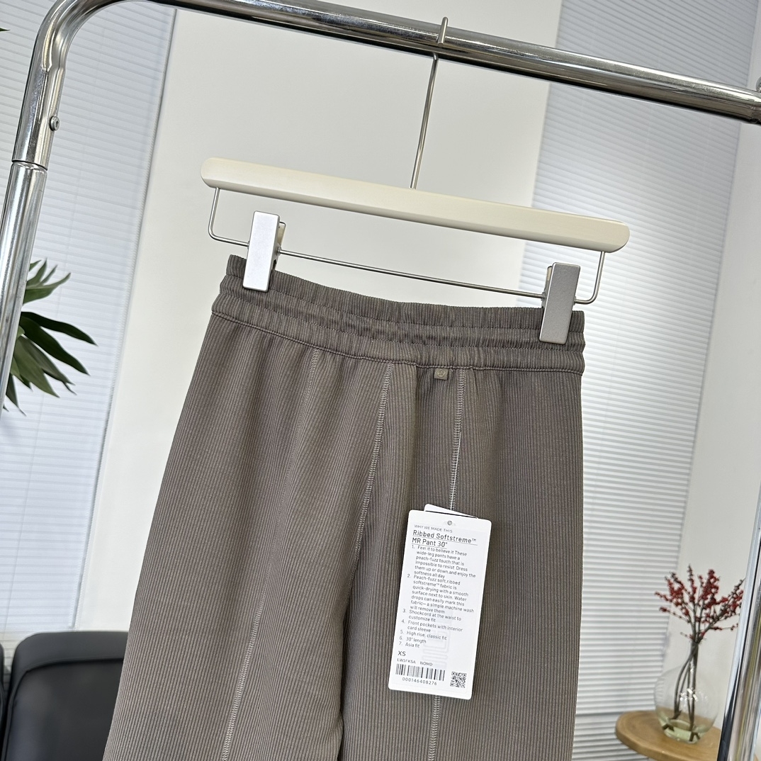 L style Threaded high waist wide leg pants Women's casual pants