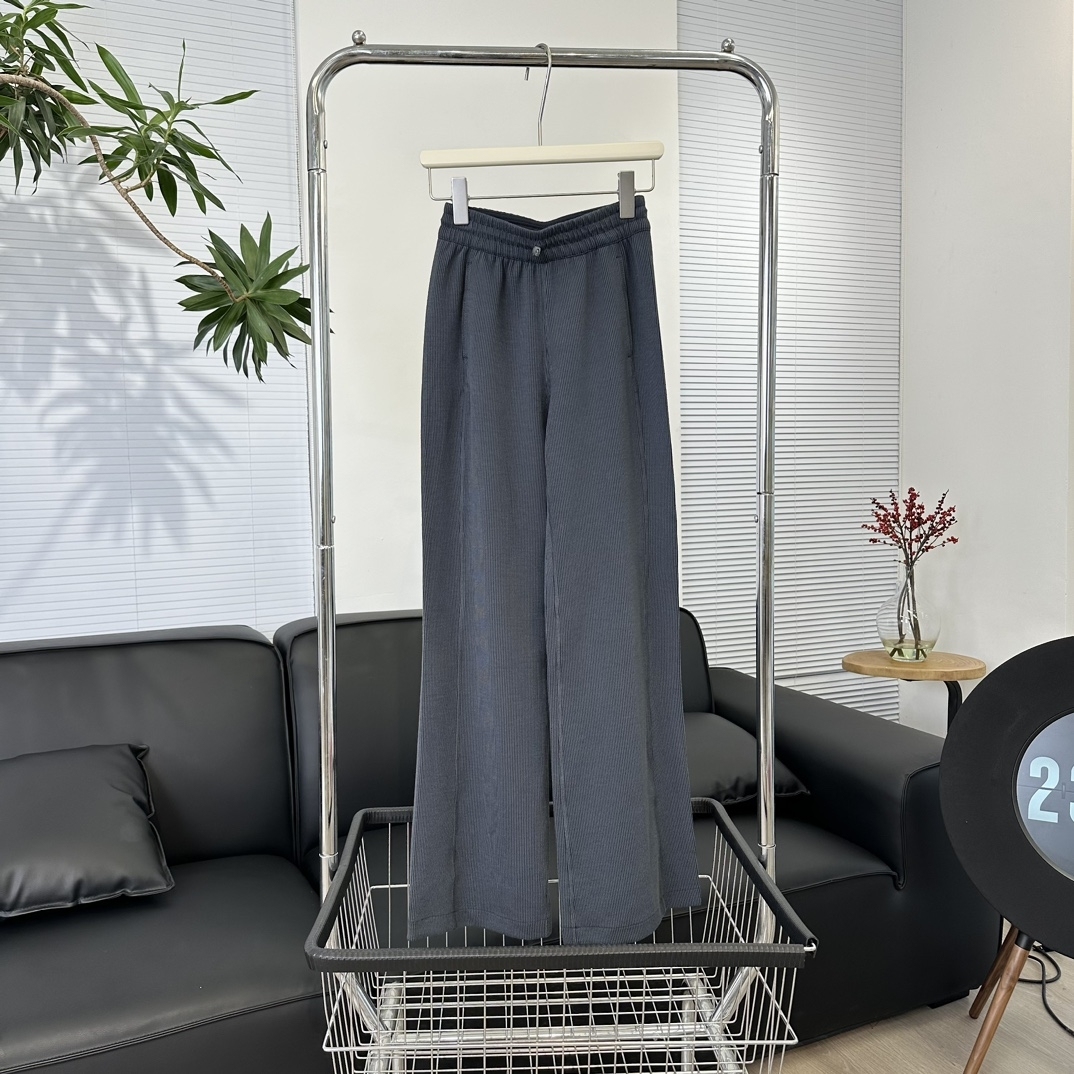 L style Threaded high waist wide leg pants Women's casual pants