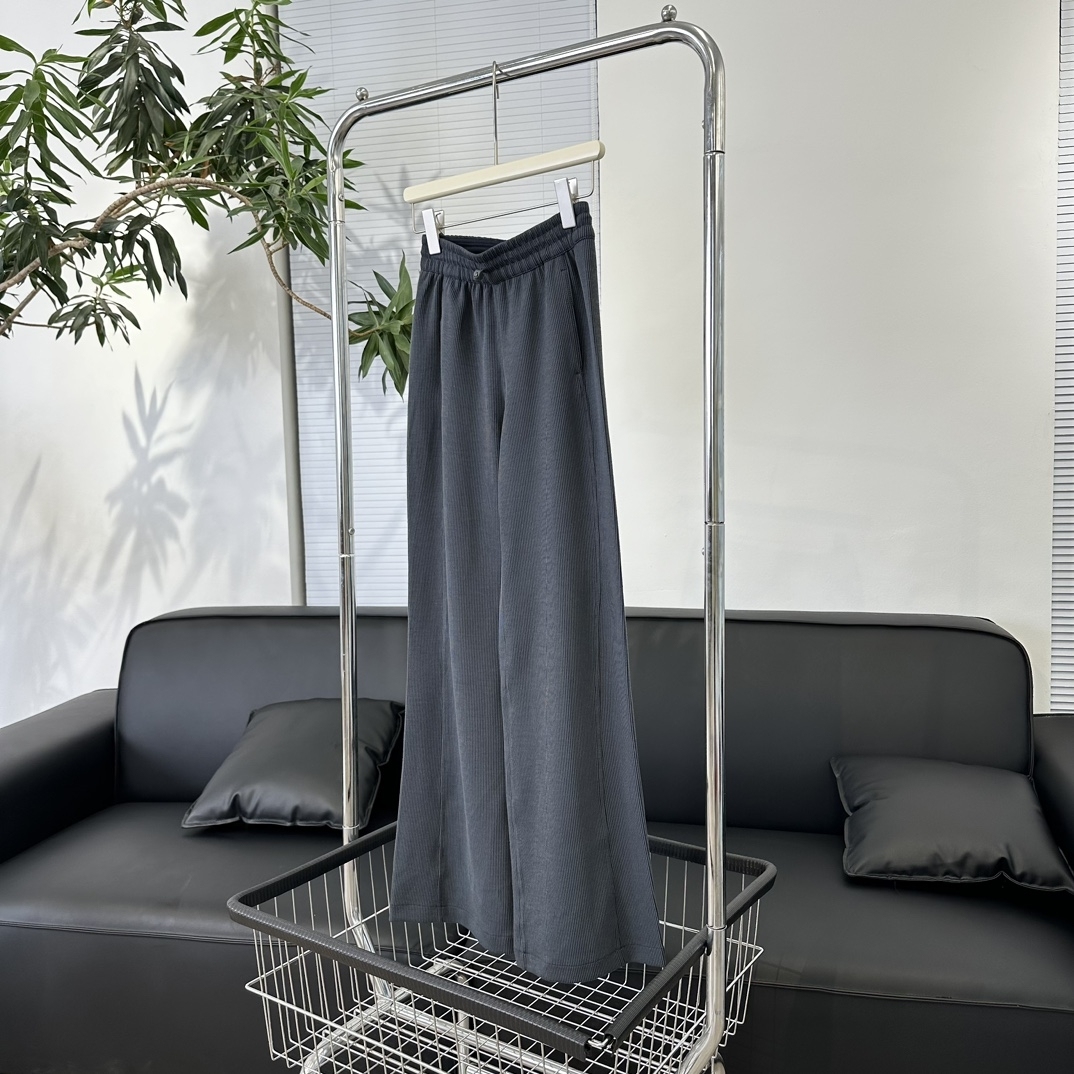 L style Threaded high waist wide leg pants Women's casual pants