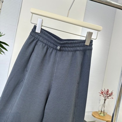 L style Threaded high waist wide leg pants Women's casual pants