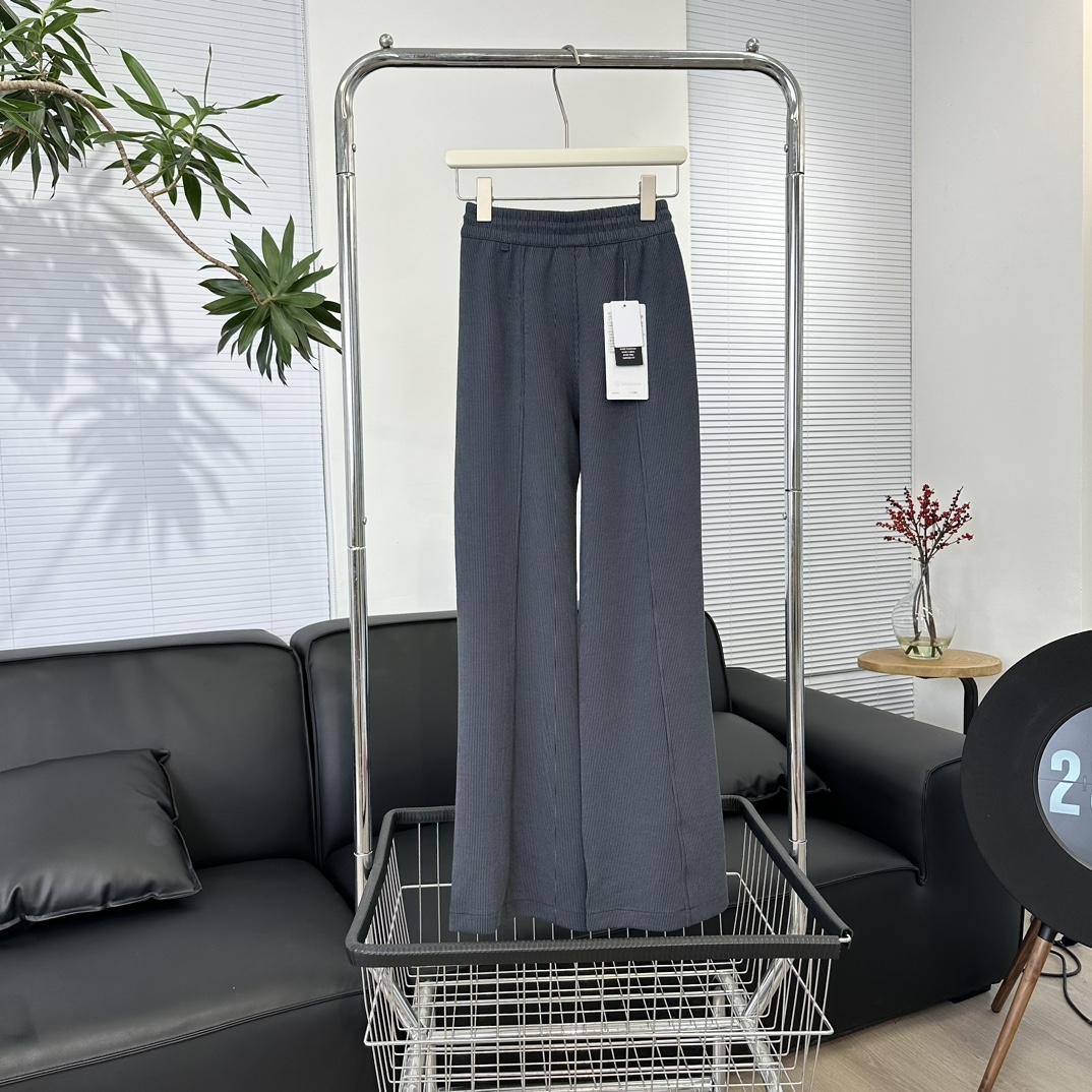 L style Threaded high waist wide leg pants Women's casual pants