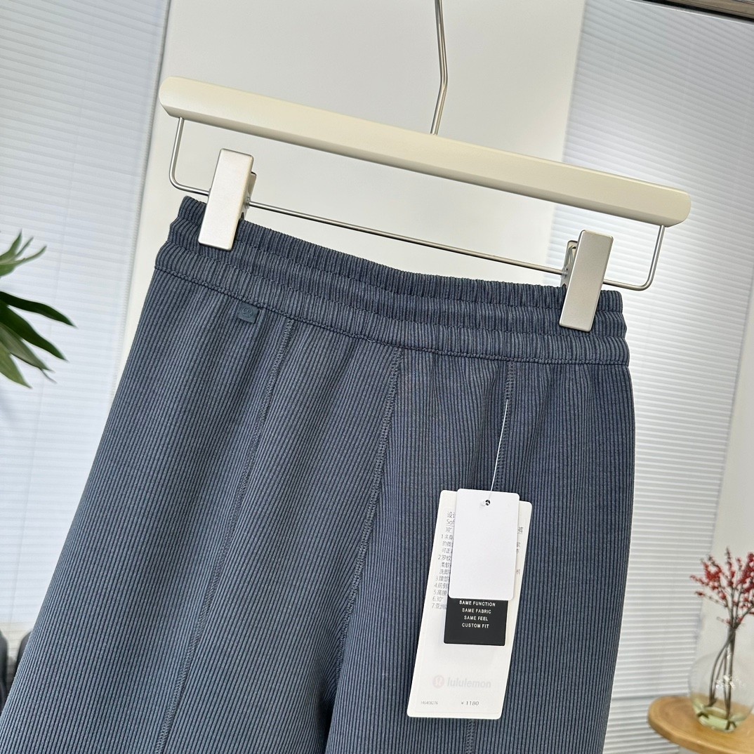 L style Threaded high waist wide leg pants Women's casual pants