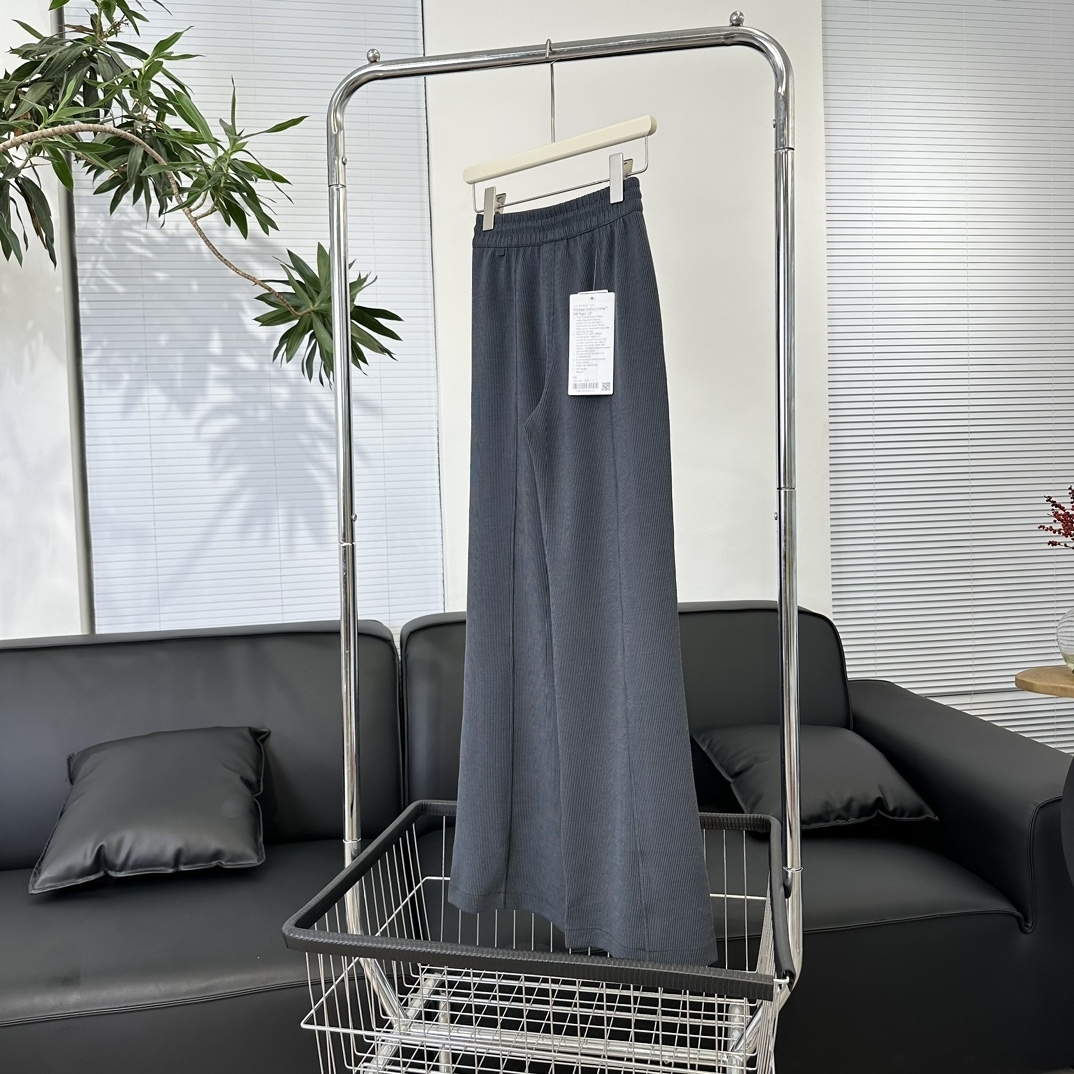 L style Threaded high waist wide leg pants Women's casual pants