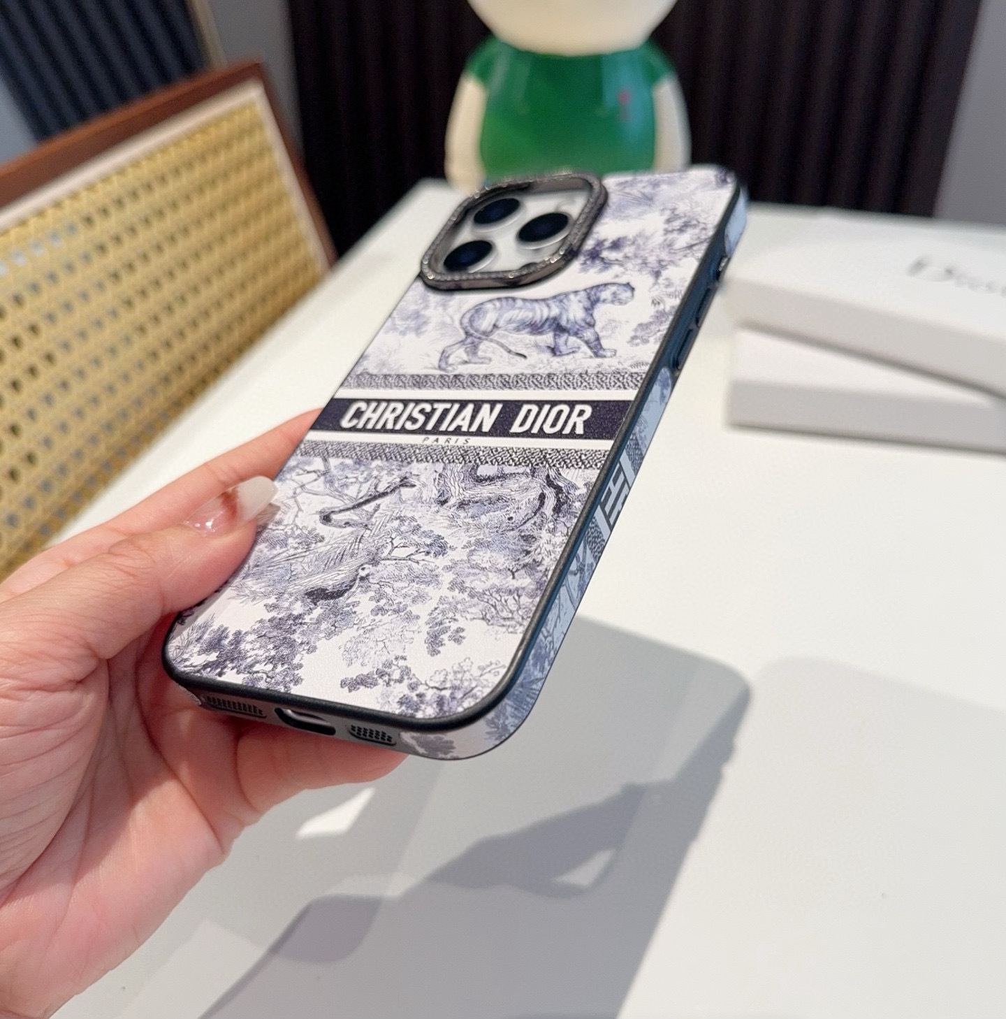 D Style Side leather full cover mobile phone case