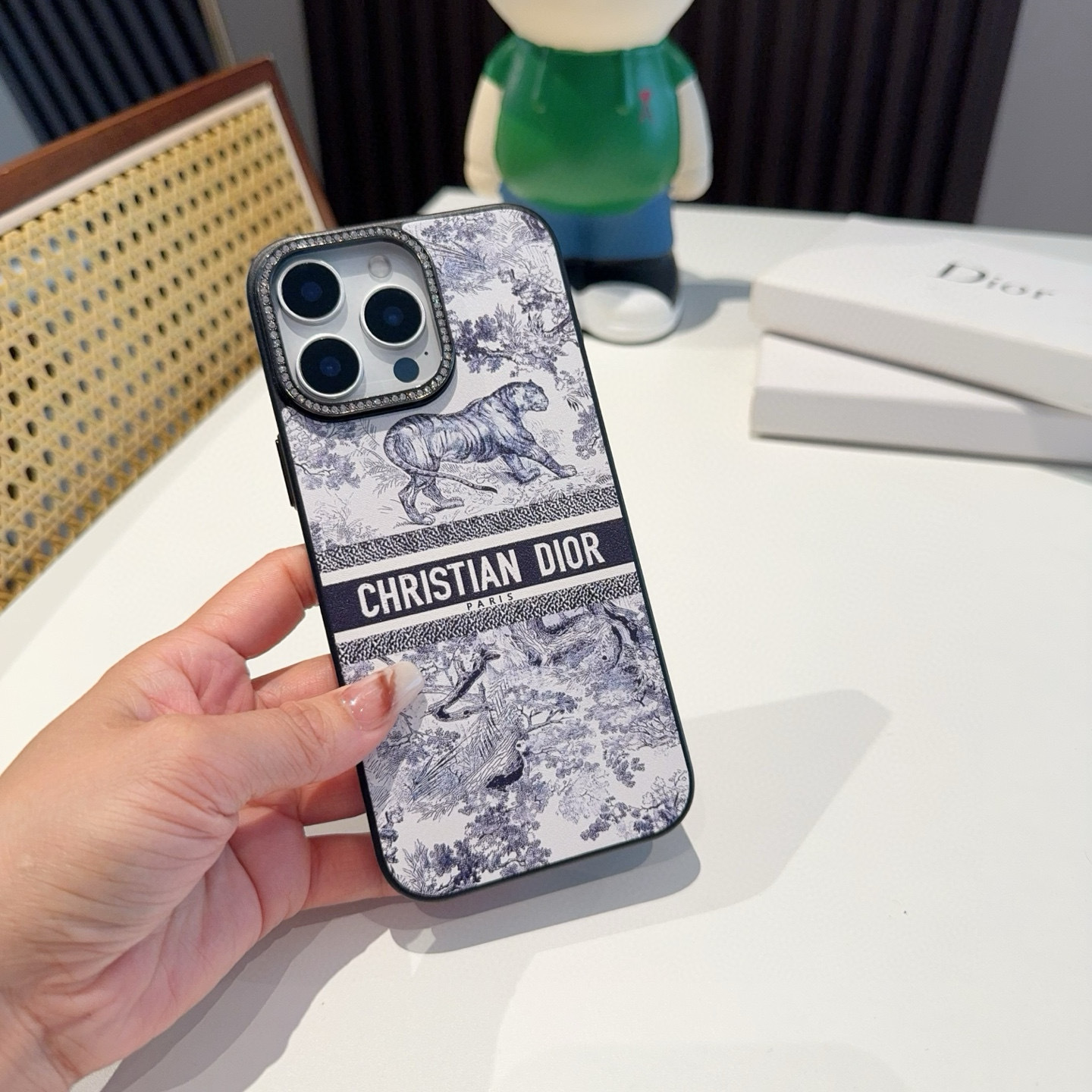 D Style Side leather full cover mobile phone case