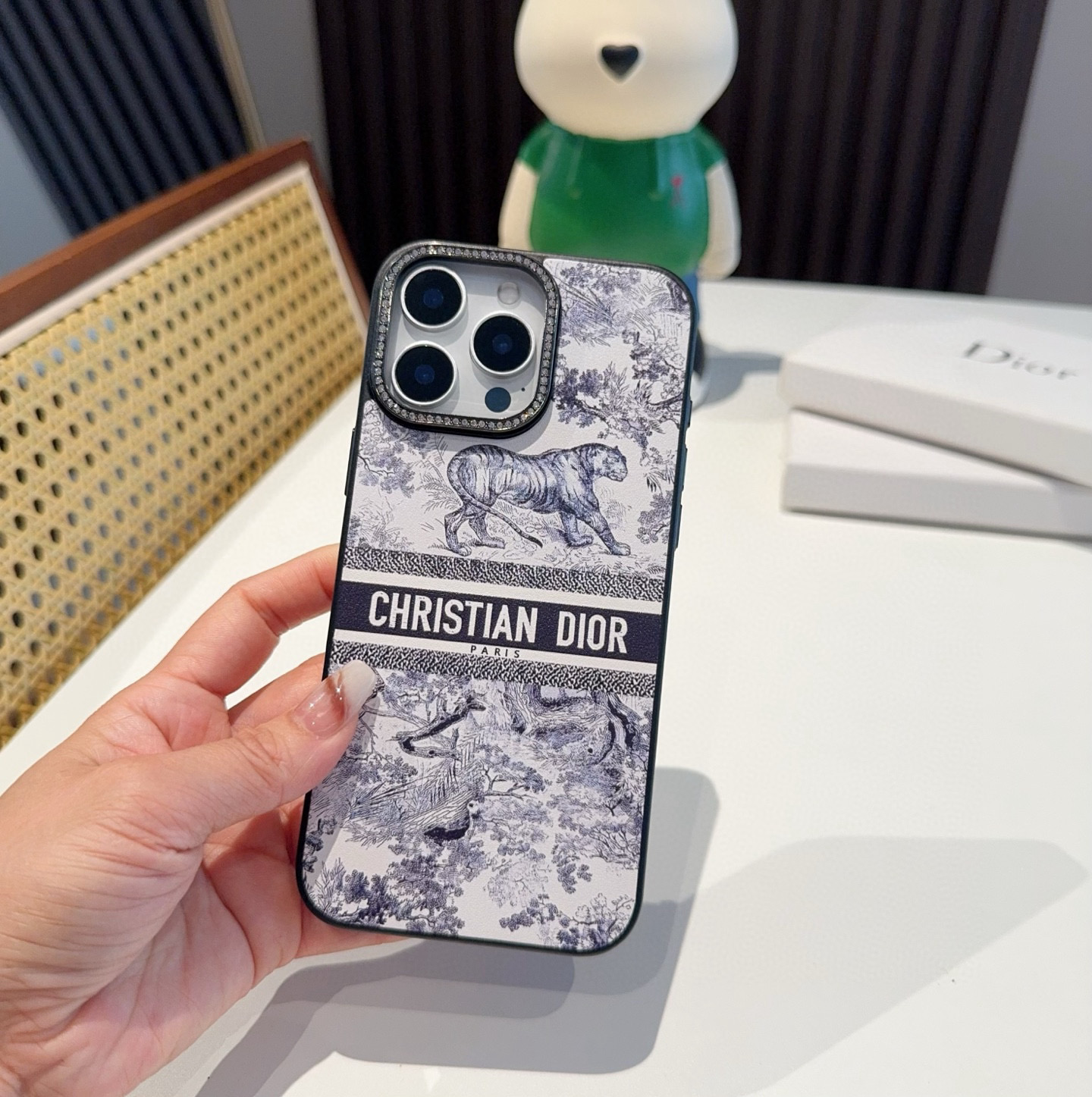 D Style Side leather full cover mobile phone case