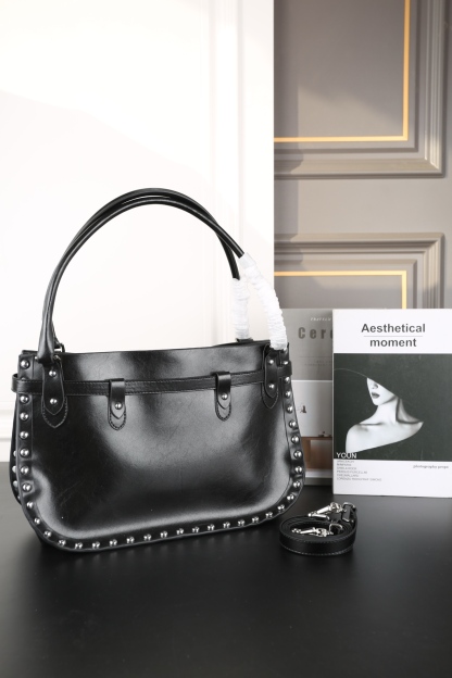 M style Rivet Underarm Bag Handbag Single Shoulder Crossbody Bag