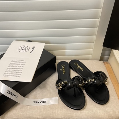 C style Metal chain flip flops