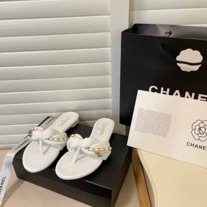 C style Metal chain flip flops