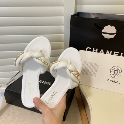 C style Metal chain flip flops