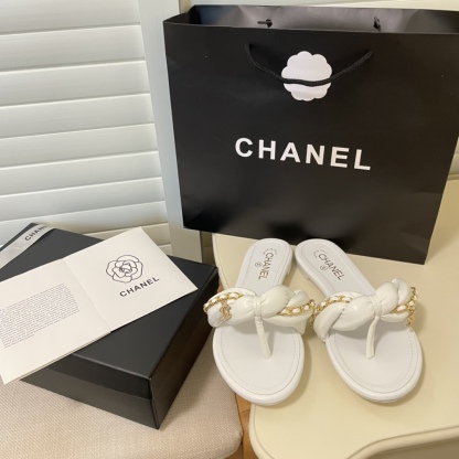 C style Metal chain flip flops