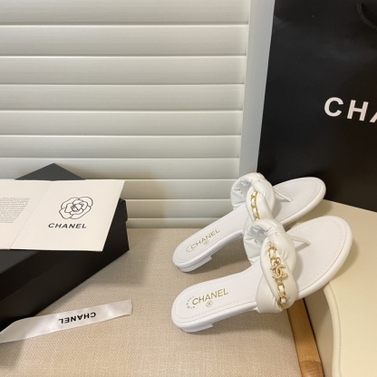 C style Metal chain flip flops