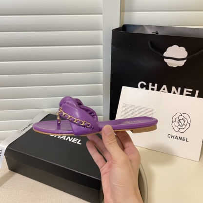 C style Metal chain flip flops