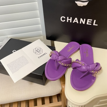 C style Metal chain flip flops