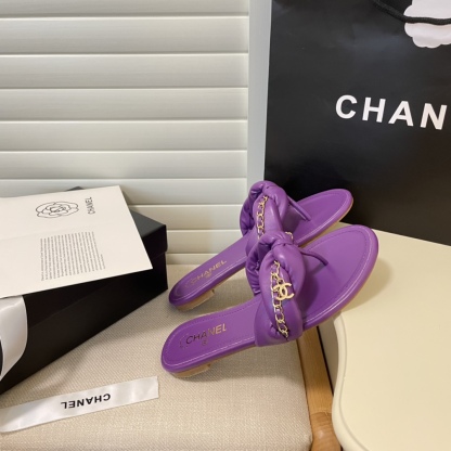 C style Metal chain flip flops