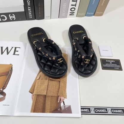 C style Metal chain flip flops