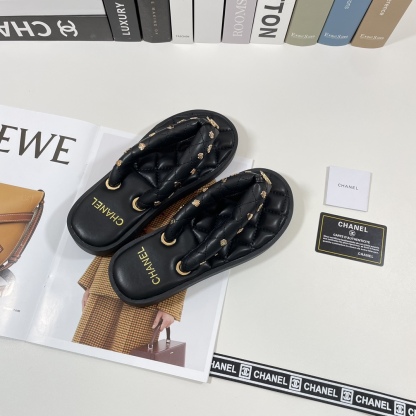 C style Metal chain flip flops