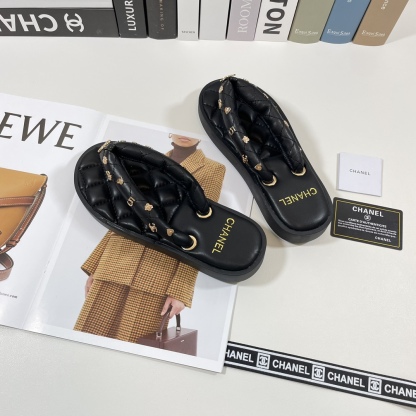 C style Metal chain flip flops