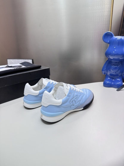 C style Round toe diamond pattern white shoes Casual shoes