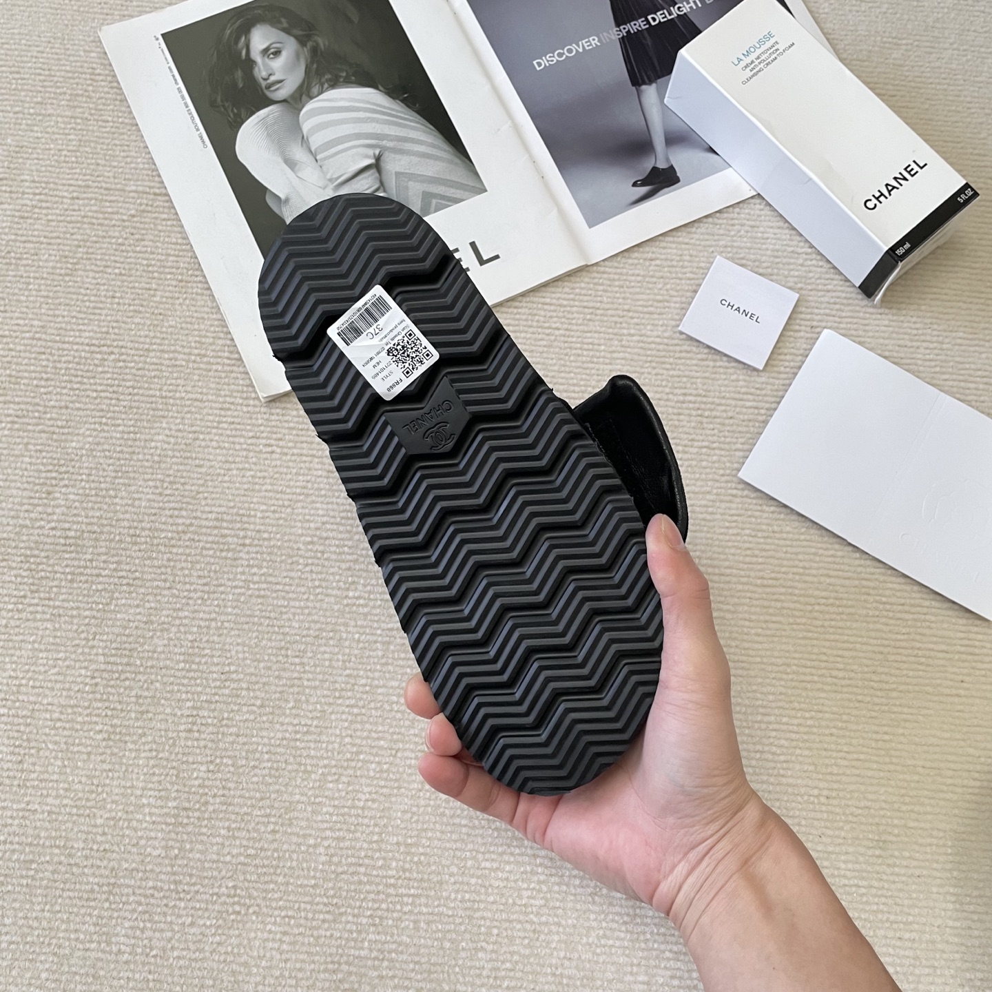 C style Small schoolbag slippers Velcro bag slippers